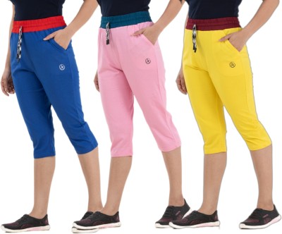 STYLE AK Women Blue, Pink, Gold Capri