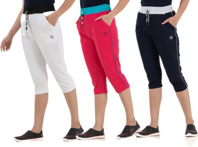 STYLE AK Women White, Pink, Blue Capri