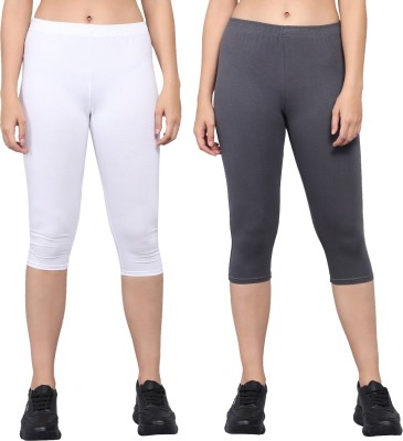 NGT Women White, Grey Capri