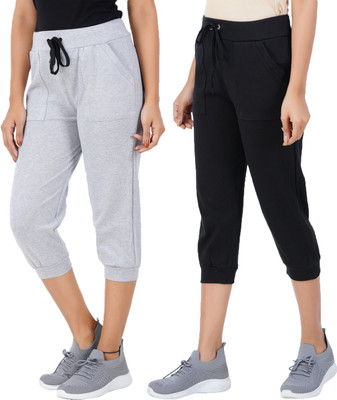 Thirteen Eleven Women Grey, Black Capri