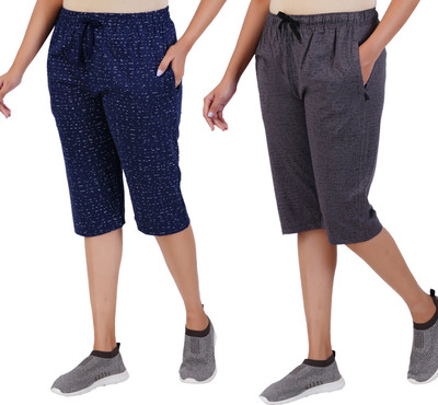 Guide Women Dark Blue, Grey Capri