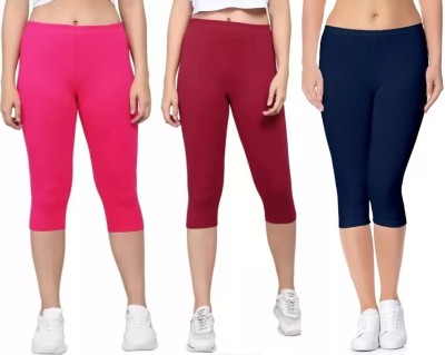 Gravin Greek Women Pink, Maroon, Blue Capri