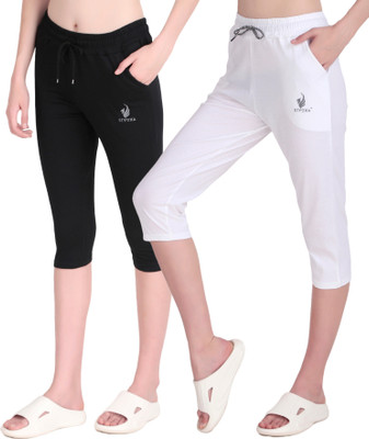 STYOXA Women Black Capri