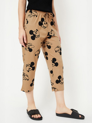 MAX Women Brown Capri