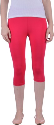 Dollar Missy Four-Way Stretchable Mid Calf Length Women Pink Capri