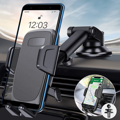 Wifton Car Mobile Holder for Anti-slip, Dashboard, Windshield(Black)