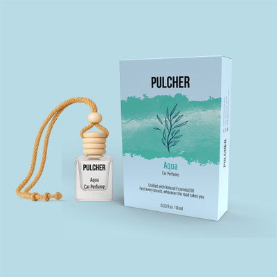 PULCHER Aqua Car Air Freshener made with Long-lasting Natural Essential Oil Vehicle Interior Dashboard Scent to Remove Odor - 10 ml Air Purifier