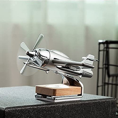 Shiva Enterprises Sales Car Essential Oil Diffuser Solar Airplane Car Diffuser Wooden Base Fragrance Car Essential Oil Diffuser Solar Airplane Car Diffuser Wooden Base Fragrance Air Purifier(Pack of 1)