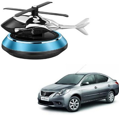 ZULUSTYL New Helicopter Alloy Solar Car Air Freshener-03 Portable Car Air Purifier(Blue)
