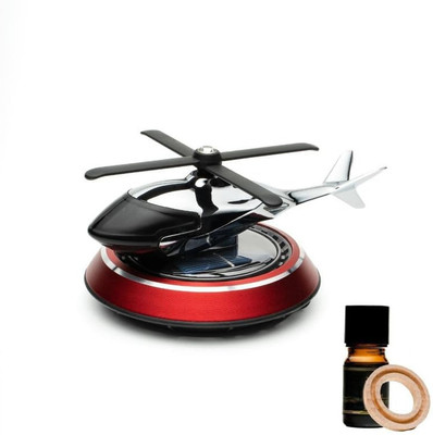 mahalraj Car & Home Portable Car Air Purifier Car Freshener Diffuser (Red) Solar Helicopter Car Air Freshener –Car Interior Decoration Accessories (5 ml) Air Purifier(Pack of 1)