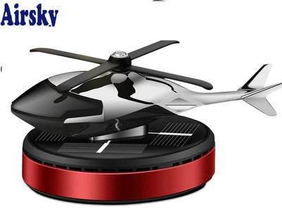 AIRSKY ™ Red Car Aroma Air Freshener Perfume Solar Power Helicopter Perfume Diffuser Air Purifier(Pack of 1)