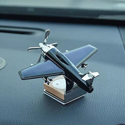 ABB Airplane Glider Design Car Air Freshener Perfume Solar Power Black-34 Portable Car Air Purifier(Black)