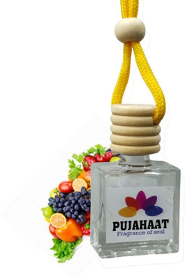 Pujahaat Mixed Fruit Car Perfume Hanging Pod 10ml Premium Fragrance | High Diffusion Air Purifier(Pack of 1)