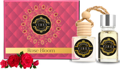VIBES soothing to the senses Rose Bloom_02 Vibes Car Perfume Hanging Pod Essential Oil (20ml) - Rose Bloom, Long Lasting Air Purifier(Pack of 2)