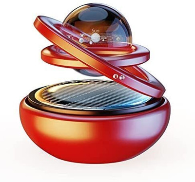 Easymart solar car air freshner Solar Car Oil Diffuser 360°Double Ring Rotating Design Car Perfume Diffuser Air Purifier(Pack of 1)