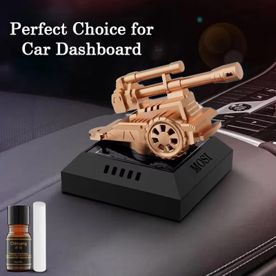 TUNISKY Solar Powered Tank Car Air Diffuser–Premium Refillable Rotating Dashboard Air Perfume Purifier With 5ml Refill for Car, Attractive Fragrance Accesories Air Purifier(Pack of 1)