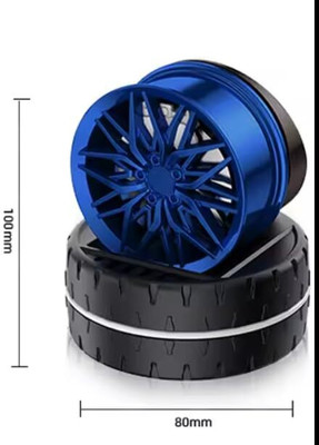 Tonis SOLAR ROTATING CAR DASHBOARD, AIR FRESHNER/PERFUME WITH ALLOY WHEEL DESIGN Portable Car Air Purifier(BLUE)