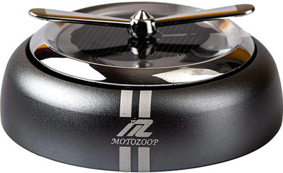 MOTOZOOP Metal Alloy Car Solar Perfume Fan Air Freshener with Organic Perfume (Grey) Metal Alloy Car Solar Perfume Fan Air Freshener with Organic Perfume (Grey) Air Purifier(Pack of 1)