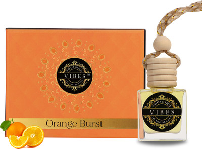 VIBES soothing to the senses Orange Burst_01 Car Perfume Hanging Pod 10ml - Orange Burst, Long Lasting Essential Oil Air Purifier(Pack of 1)