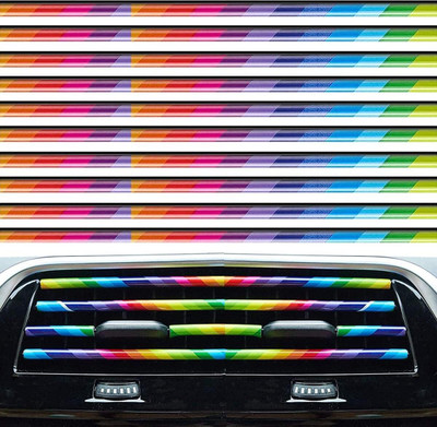 Windwarrior Car Vent rainbow Strip rainbow colour 10 Pieces Car Air Conditioner Vent Car Air Vent Trim(Pack of 10)