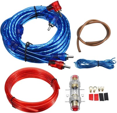 Bidas Car Amplifier Wiring Kit Audio Subwoofer AMP RCA Power Cable AGU Fuse Set Two Class B Car Amplifier