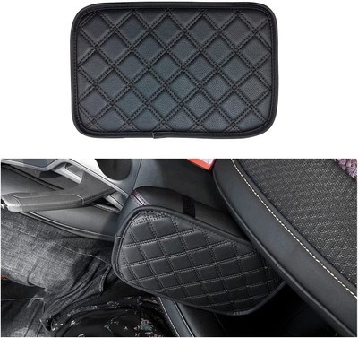 Auto Oprema Leather Center Console Cushion P.ad, Armrest Seat Box Cover Fit for Cars 7D Car Armrest Pad Cushion