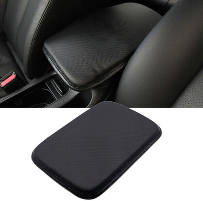 Auto Oprema Leather Center Console Cushion P.ad, Armrest Seat Box Cover Fit for Cars Black1 Car Armrest Pad Cushion