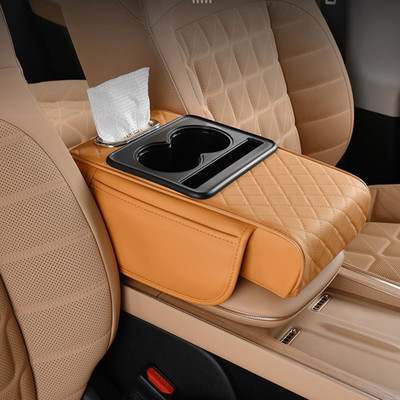 Tantra Car Armrest Cushion Organizers, 5-in-1 Center Console Cover Car Armrest Pad Cushion
