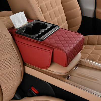 Tantra Car Armrest Cushion Organizers, 5-in-1 Center Console Cover Car Armrest Pad Cushion