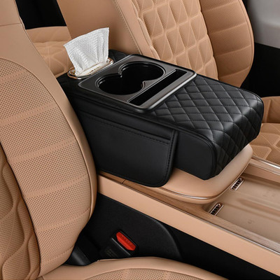 Tantra Car Armrest Cushion Organizers, 5-in-1 Center Console Cover Car Armrest Pad Cushion