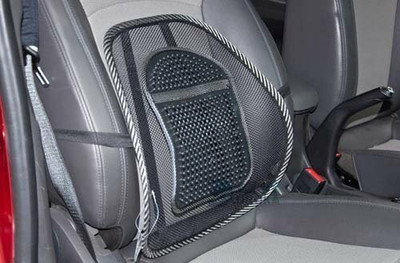 GLOWIS Chair Back Rest Car Seat Lumber Support Lumbar Support Back / Lumbar Support(Black)