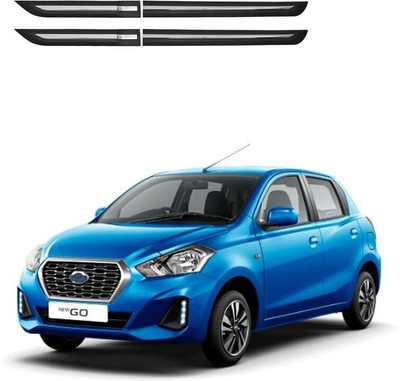 CARSHADE Half Chrome Side Beading Side Cladding Door Protector For Datsun GO Set of 4 Car Beading Roll For Door(5 m)