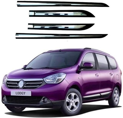 CARSHADE Half Chrome Side Beading Side Cladding protector For Renault Lodgy Set of 4 Car Beading Roll For Door(5 m)
