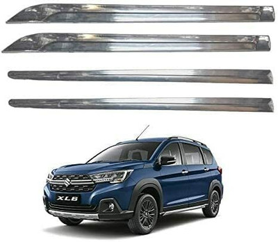 CARSHADE Full Chrome Set of 4pcs Side Beading Side Cladding Compatible for XL6 Car Beading Roll For Door(4 m)
