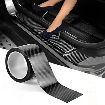Maxin HI-Gloss Black Carbon Fiber Style Waterproof Tape For RS7 50 mm x 5 m Carbon Fiber Black Reflective Tape(Pack of 1)