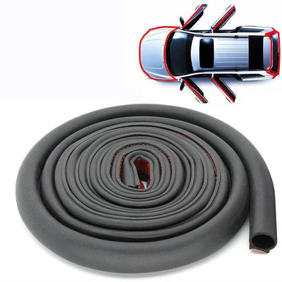 Nasmodo 5M Car Beading Roll Door Edge Guard Protector for Window Bumper (BLACK) Car Beading Roll For Door(5 m)