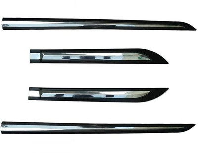 CARSHADE Half Chrome Side Beading Side Cladding Door Protector For Maruti Ignis Set of 4 Car Beading Roll For Door(5 m)