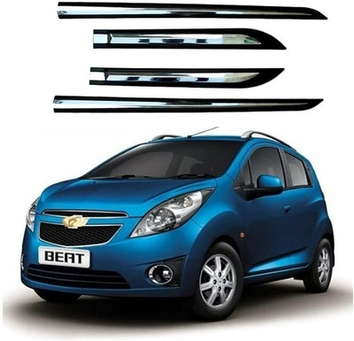 CARSHADE Half Chrome Side Beading Side Cladding protector For Chevrolet Beat Set of 4 Car Beading Roll For Door(5 m)