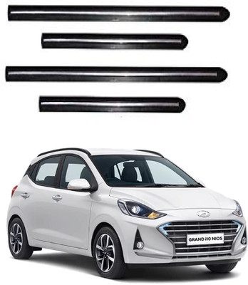 Shopone Chrome Line Strep Door Side Beading Black for Hyundai I-10 Grand NIOS / Old Car Beading Roll For Door(4 m)