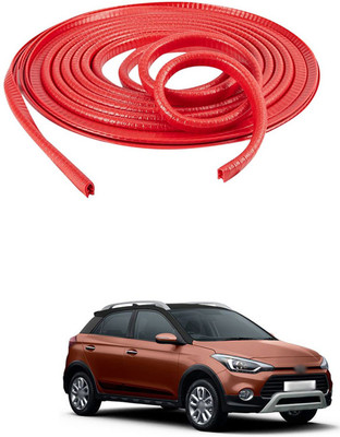 PROEDITION Plastic, Rubber Car Door Guard(Red, Pack of 1, Hyundai, i20)