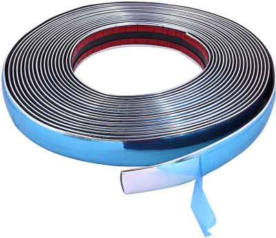 VikrantMotors CHROME BEADING ROLL 10MM 20M Car Beading Roll For Bumper, Door, Hood, Trunk, Window, Window Sill, Bonnet, Boot Lid(20 m)