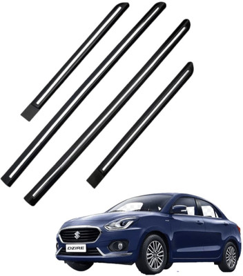 TECHMOZ MARUTI DZIRE DOOR SIDE BEADING CHROME LINE SET OF 4 Car Beading Roll For Door(5 m)