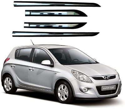 CARSHADE Half Chrome Side Beading Side Cladding Protector For Hyundai I20 Set of 4 Car Beading Roll For Door(5 m)