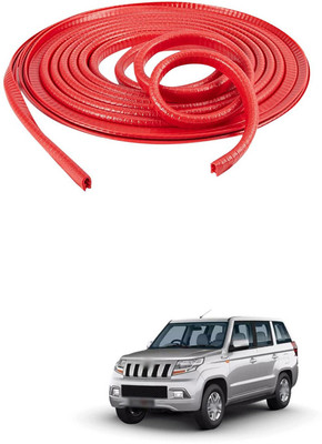 PROEDITION Plastic, Rubber Car Door Guard(Red, Pack of 1, Mahindra, Universal For Car)