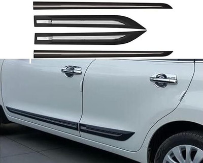 CARSHADE Half Chrome Side Beading Side Cladding Door Protectr For Renault Duster Set of 4 Car Beading Roll For Door(5 m)