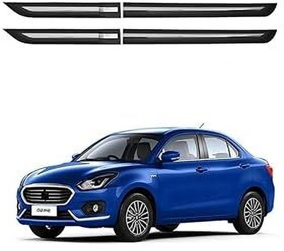 CARSHADE Half Chrome Side Beading Side Cladding Protector For Maruti Dzire Set of 4 Car Beading Roll For Door(5 m)