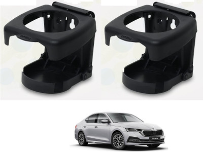 KOZDIKO BLACK DRINK HOLDER SET OF 2 PCS COMPATIBILE WITH OCTAVIA (2022-PRESENT) Car Bottle Holder(Plastic)