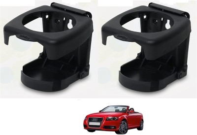 KOZDIKO BLACK DRINK HOLDER SET OF 2 PCS COMPATIBILE WITH A3 CABRIOLET Car Bottle Holder(Plastic)