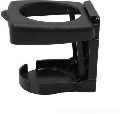 Favoto Foldable Multifunctional Bottle/Cup/Glass/Drink Holder for Car(Black) Car Bottle Holder(Plastic)