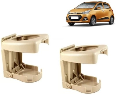 MotoshozX Door Side Glass| Cup| Drink Stand Universal 2 pcs Beige for Hyundai Grand i10 Car Bottle Holder(Plastic)